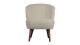Fauteuil en tissu teddy écru Sara - Sara