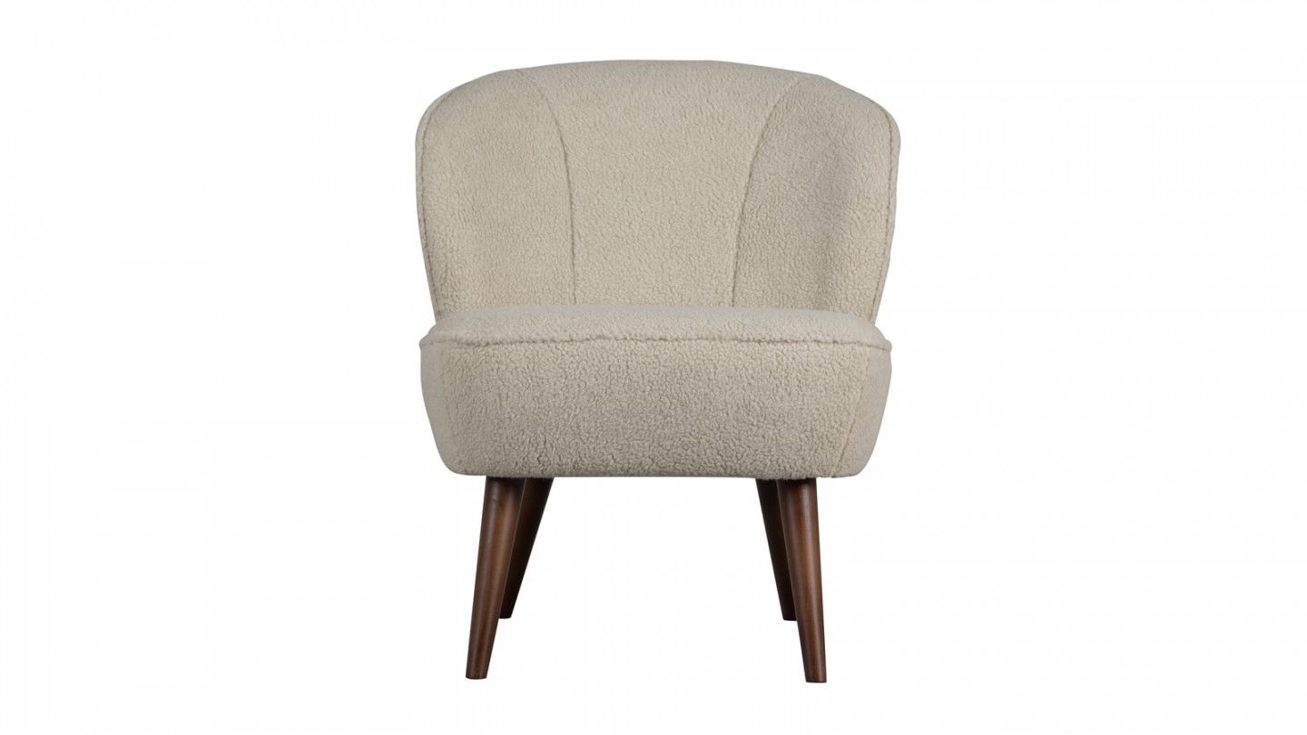 Fauteuil en tissu bouclette - Sara - Woood