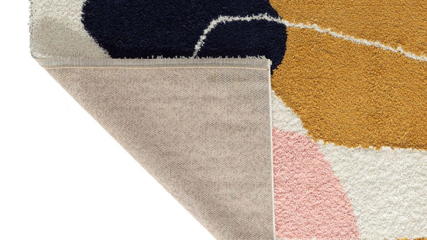 Tapis shaggy AQUARELLE 128 multi 80x140cm - Hauteur fil 30 mm - Denstité 1800 gr/m2 - 100% polypropylène