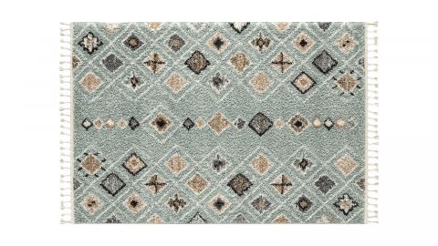 Tapis berbère bleu motifs losange 200 x 290 cm - Stella