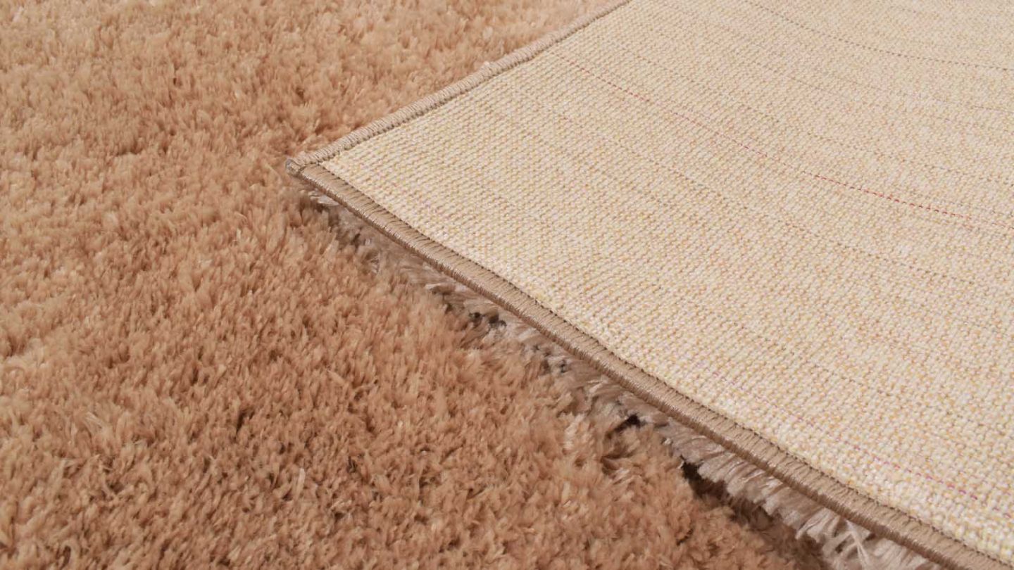 Tapis à poils longs uni beige 200x290 cm - Oslo