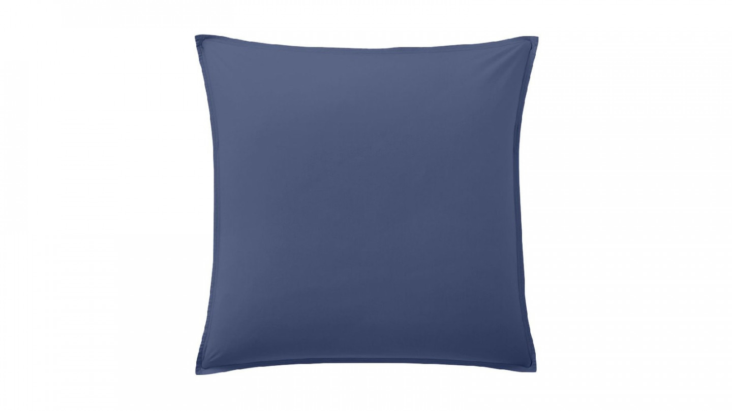 Lot de 2 taies d'oreillers 100% lin - 63x63cm - Bleu cobalt