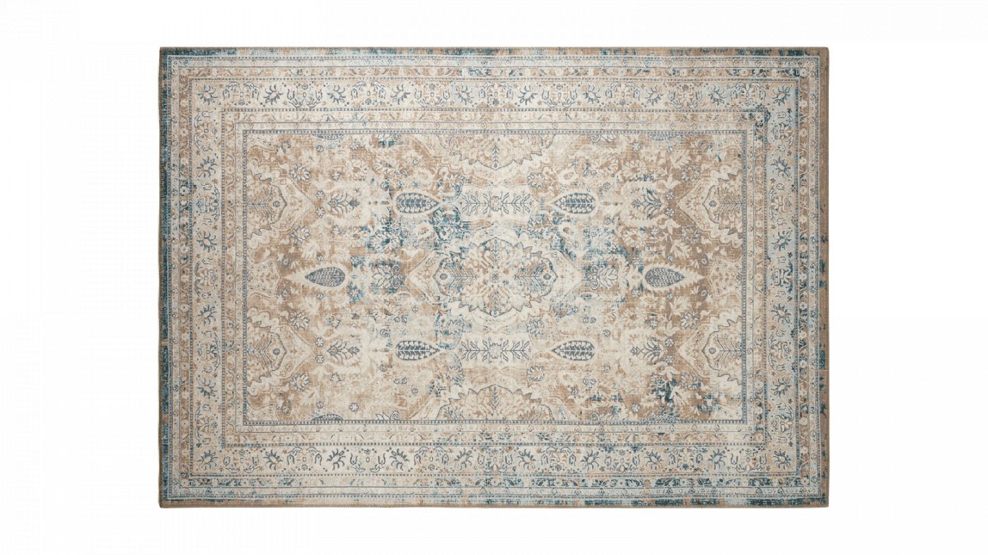 Tapis vintage bleu 80x150 cm - Abby