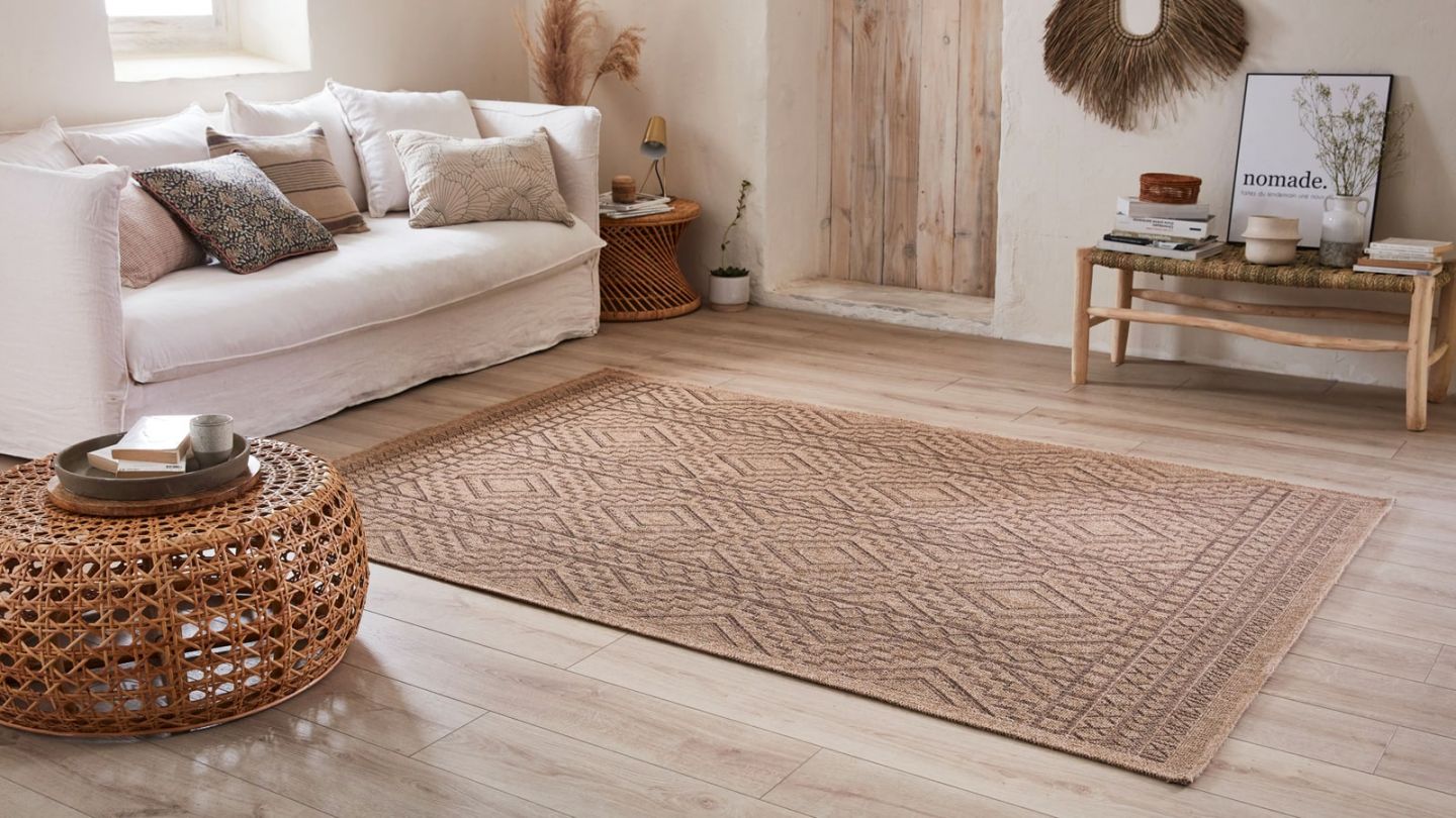 Tapis effet juste marron 160x230 cm - Inyo