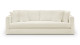 Canapé 4 places avec 4 coussins déco en tissu bouclette beige - Denver