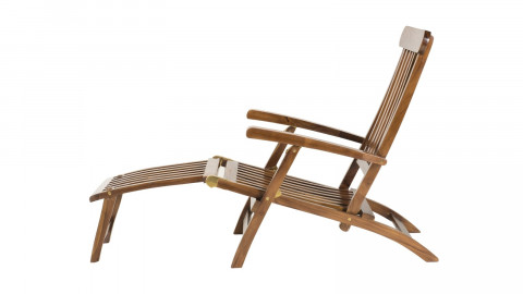 Chaise longue de jardin en teck huilé - Nelson