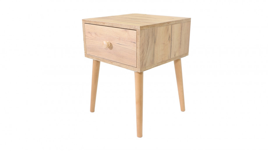 Table de chevet en bois avec 1 tiroir - Paco