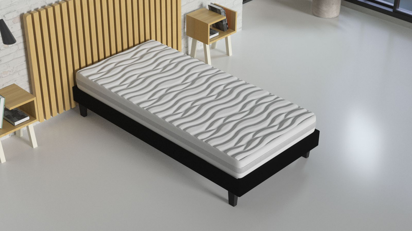 Matelas mousse 90x190 - coutil déhoussable - Clean Confort