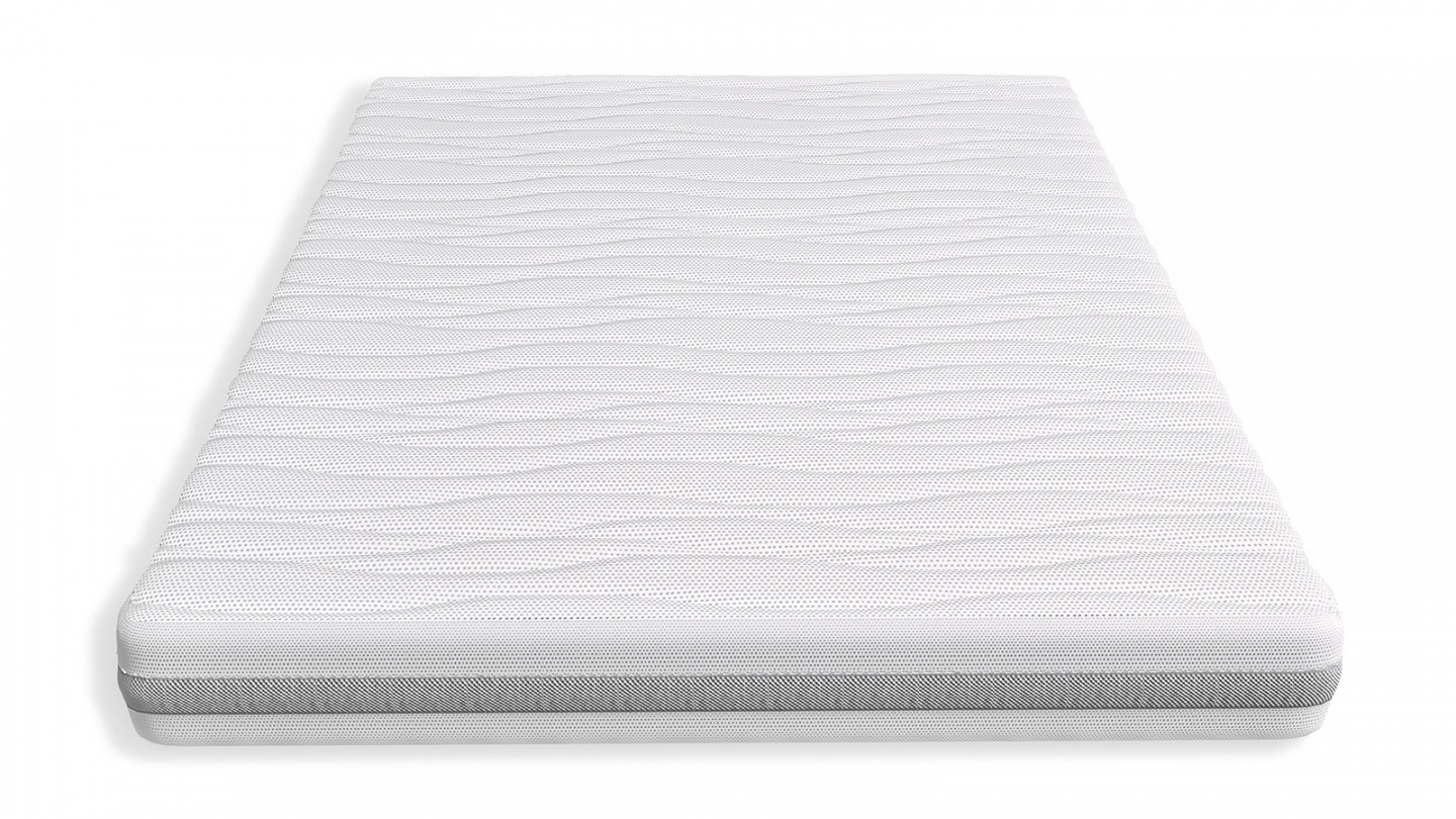 Ensemble lit coffre Tina en velours foncé 140x190cm + Matelas mousse Clean Confort 19cm