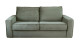 Canapé convertible 3 places en velours côtelé vert - Ouverture express - Couchage quotidien - Matelas HD 140 x 190 - Mattia
