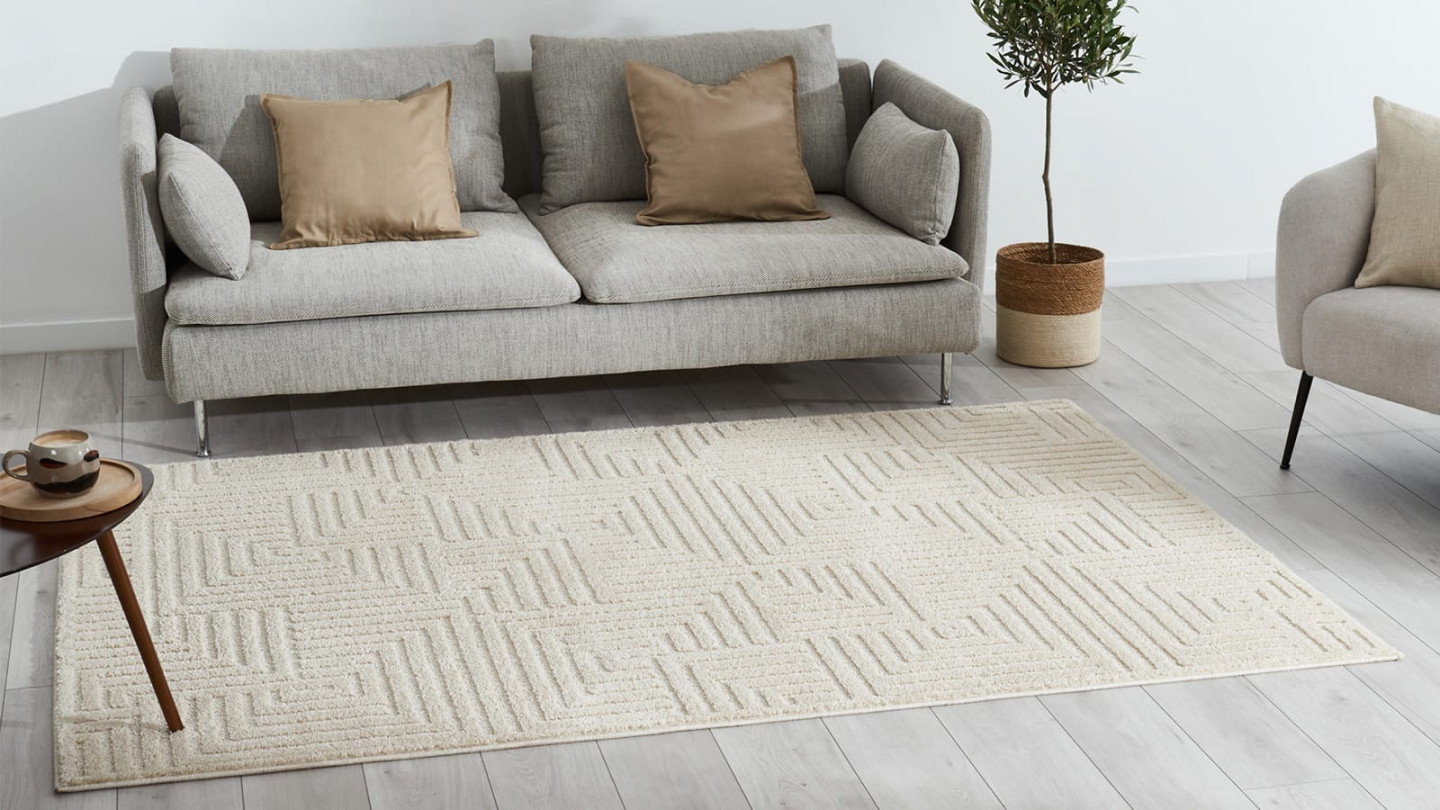 Tapis relief crème 200x290 - Ana