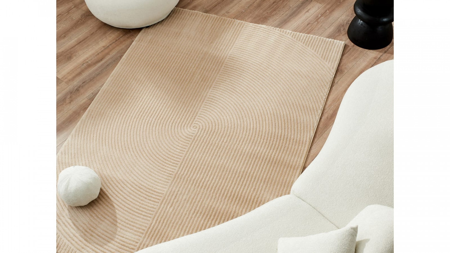 Tapis relief Beige 200x290 - Elisa