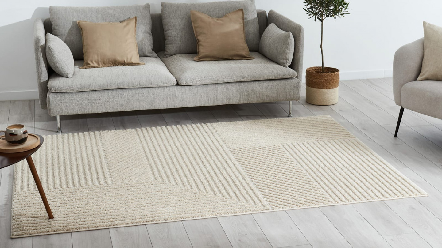 Tapis relief crème 160x230 - Sienna