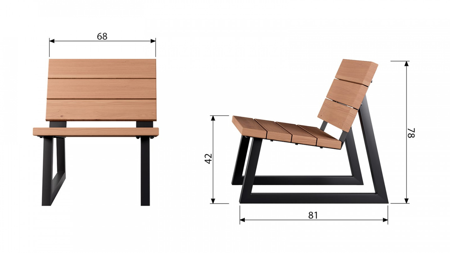 Fauteuil de jardin en bois tropical - Branco