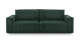 Canapé 3 places convertible avec coffre de rangement en velours côtelé vert foret - Harper