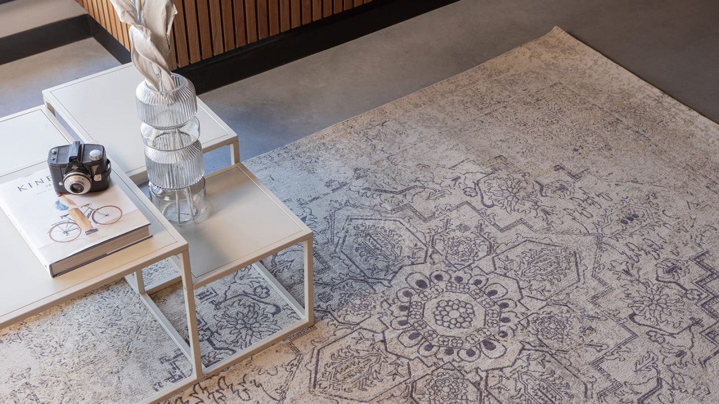 Tapis effet vintage beige 170x240 - Eric