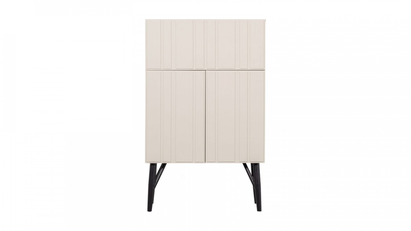 Buffet haut en pin blanc brumeux 90 cm - Miller