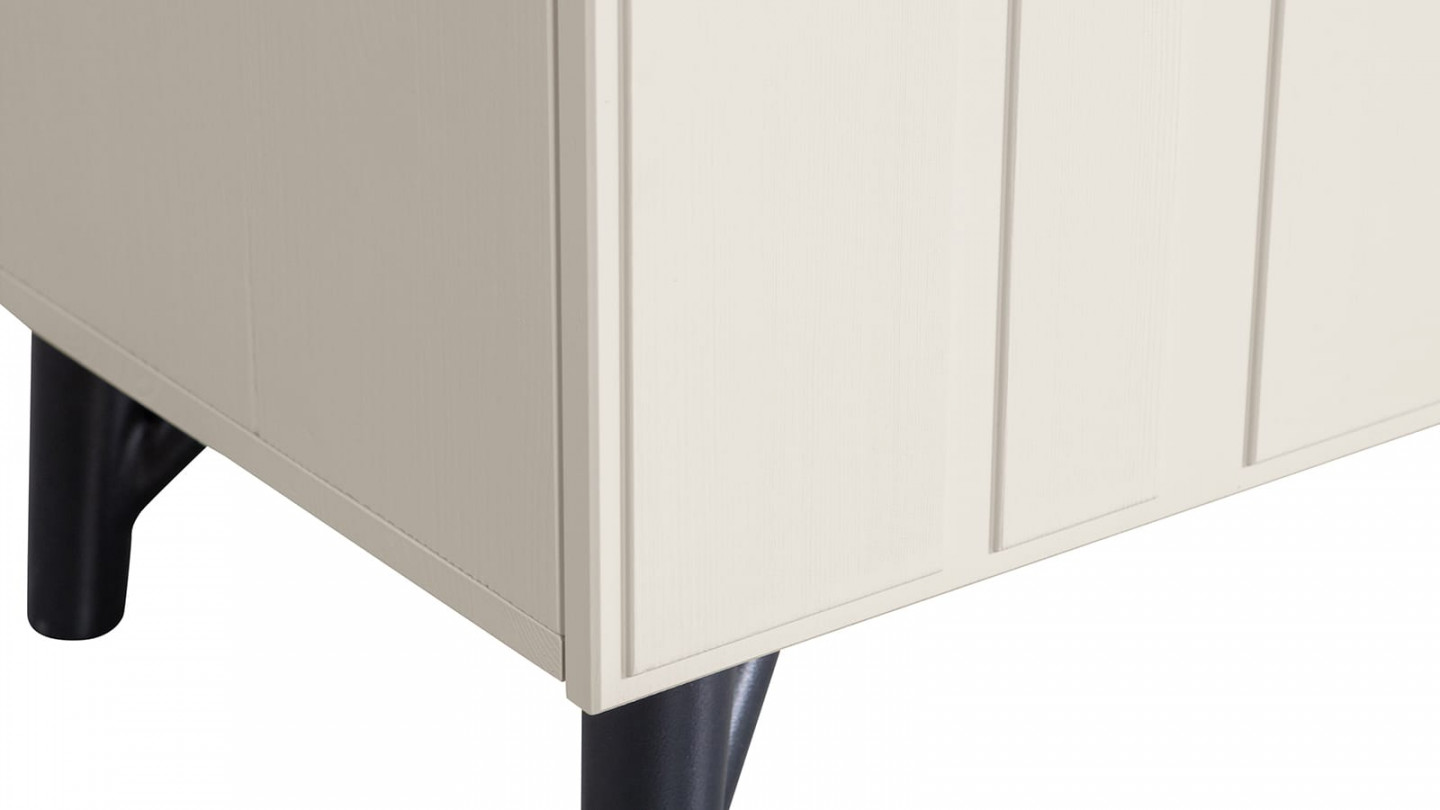 Buffet haut en pin blanc brumeux 90 cm - Miller