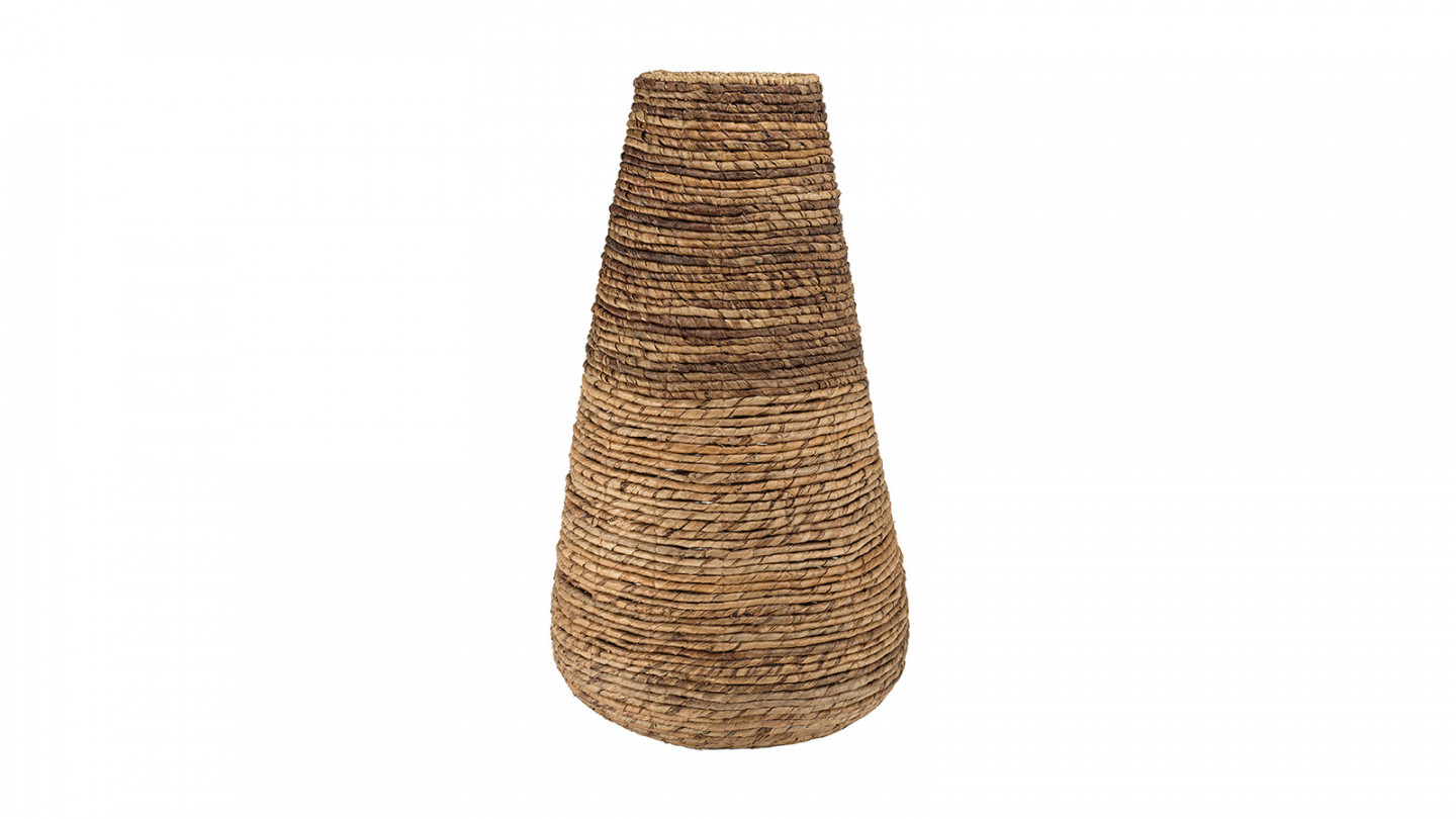 Cache pot grand modèle en tissage d'abaca naturel - Sixtine