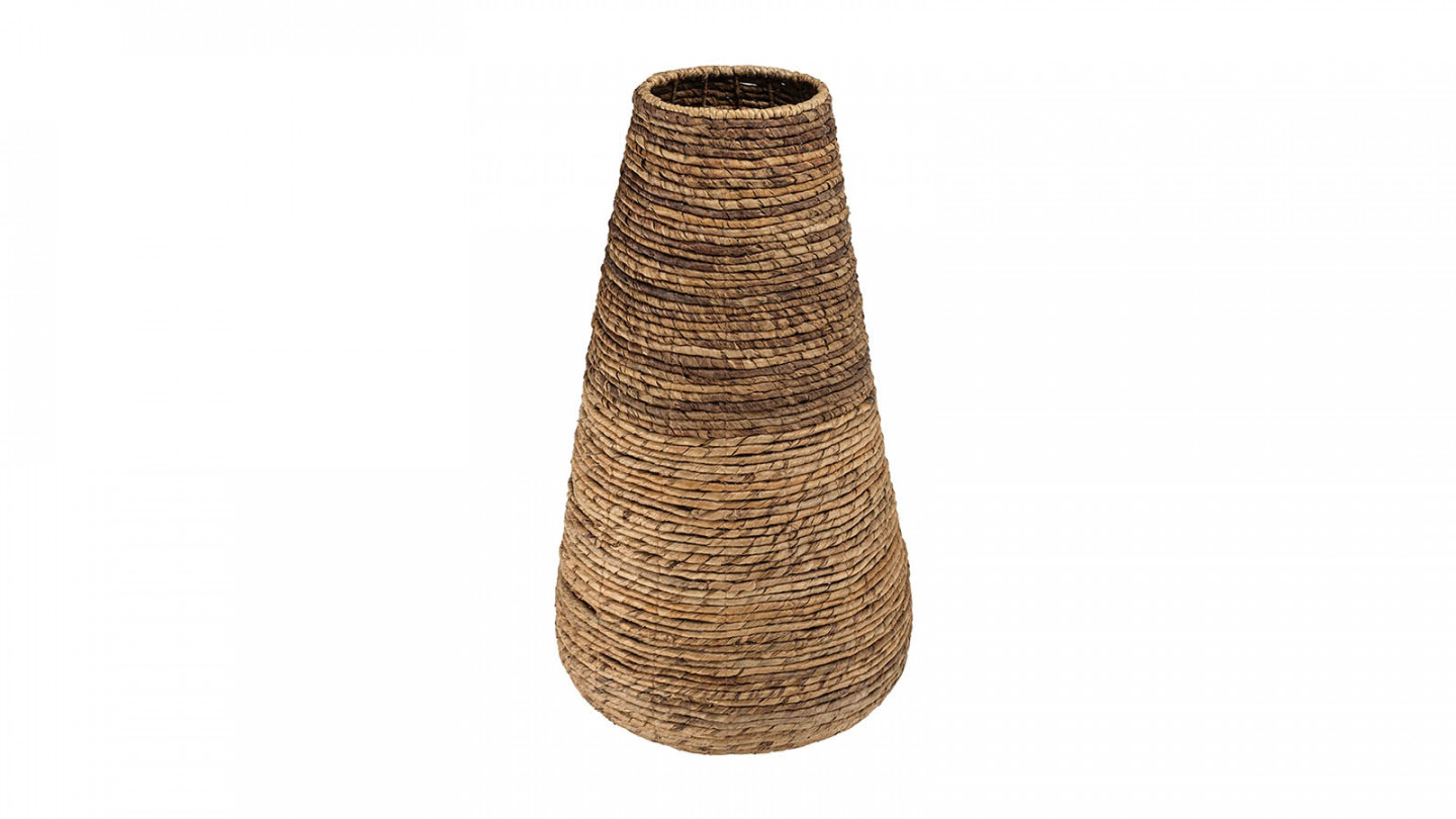 Cache pot grand modèle en tissage d'abaca naturel - Sixtine