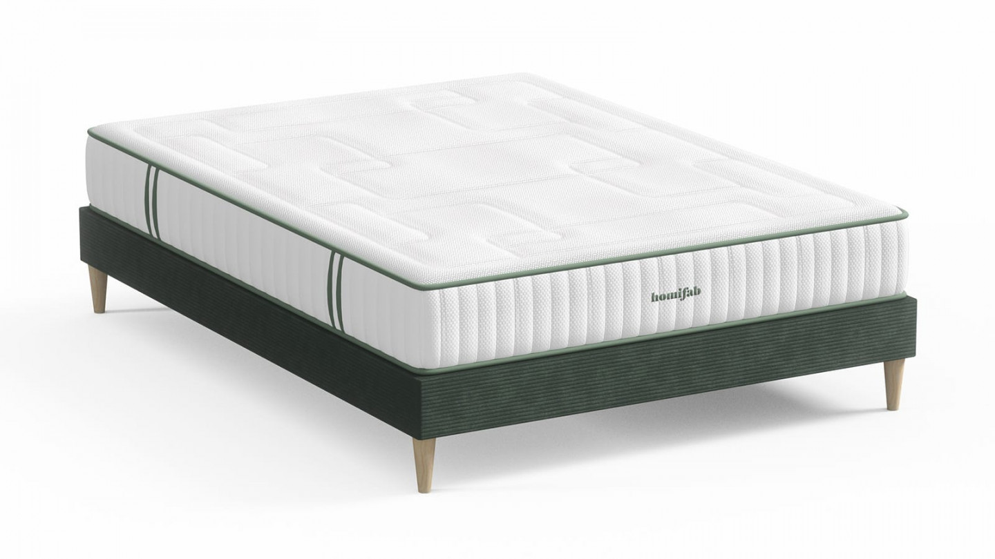 Matelas 180x200 cm Latex naturel et ressorts ensachés - 25 cm d'épaisseur - Spring Latex Luxury - Hbedding