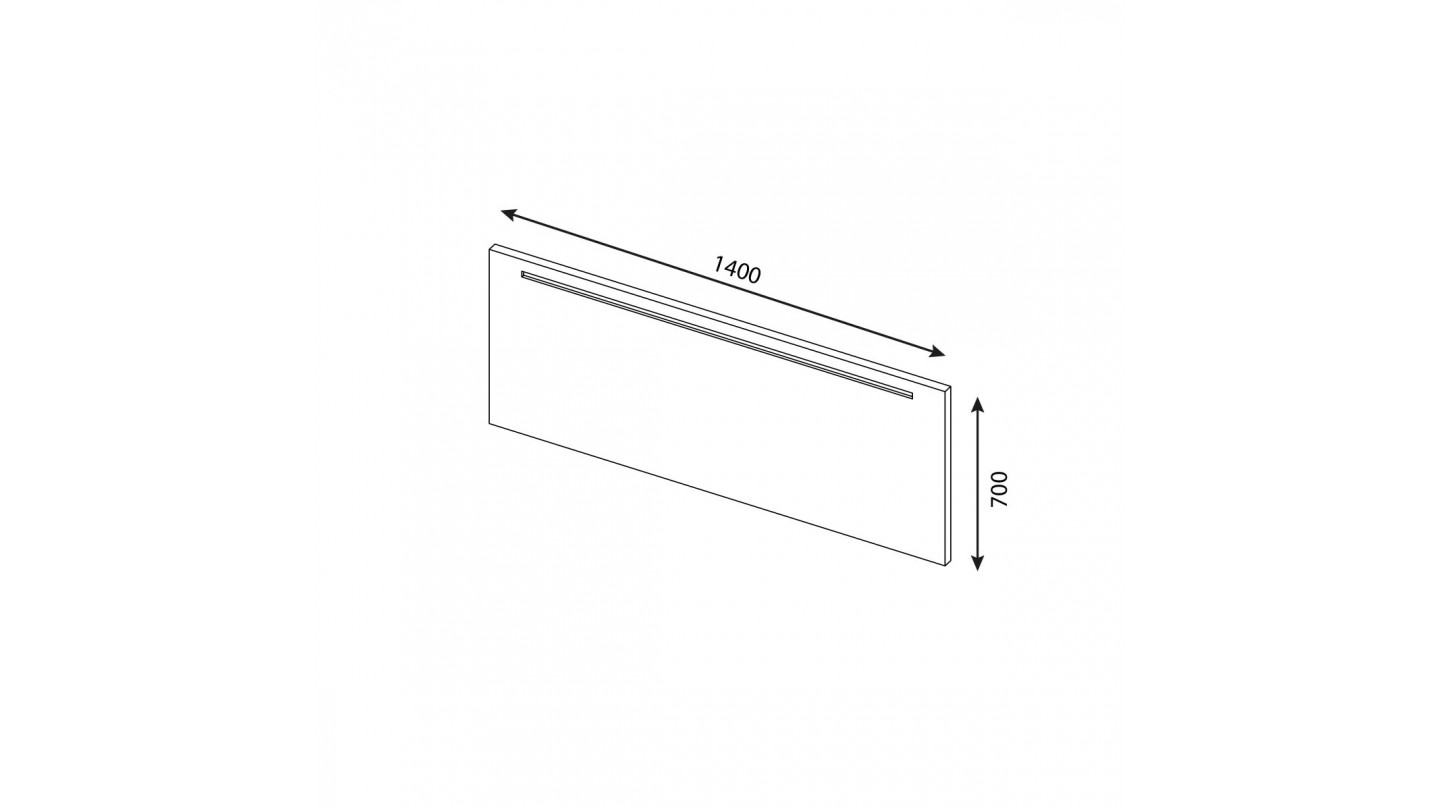 Meuble de salle de bains 140 cm Abricot - 4 tiroirs - double vasque + miroir - Loft