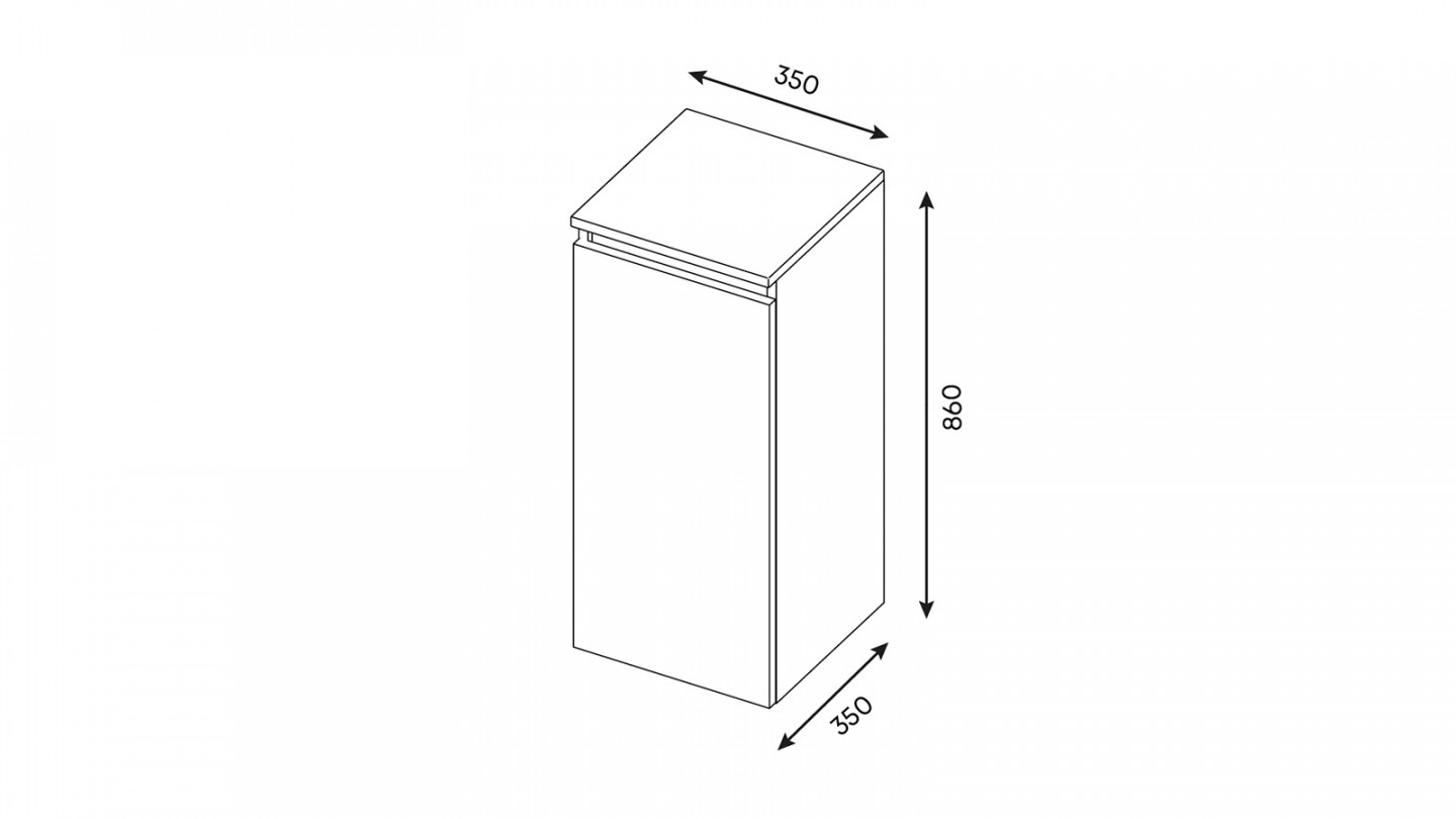 Meuble de salle de bain suspendu vasque intégrée 90cm 1 tiroir Bleu + miroir + colonne ouverture droite - Rivage