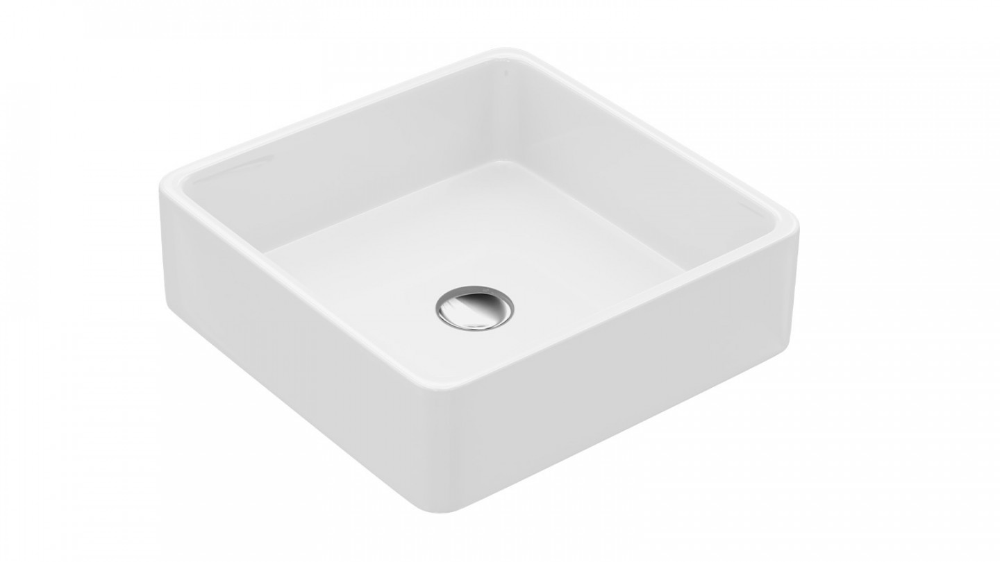 Meuble de salle de bain suspendu vasque à poser 90cm 1 tiroir façon Béton + miroir + colonne ouverture gauche - Rivage