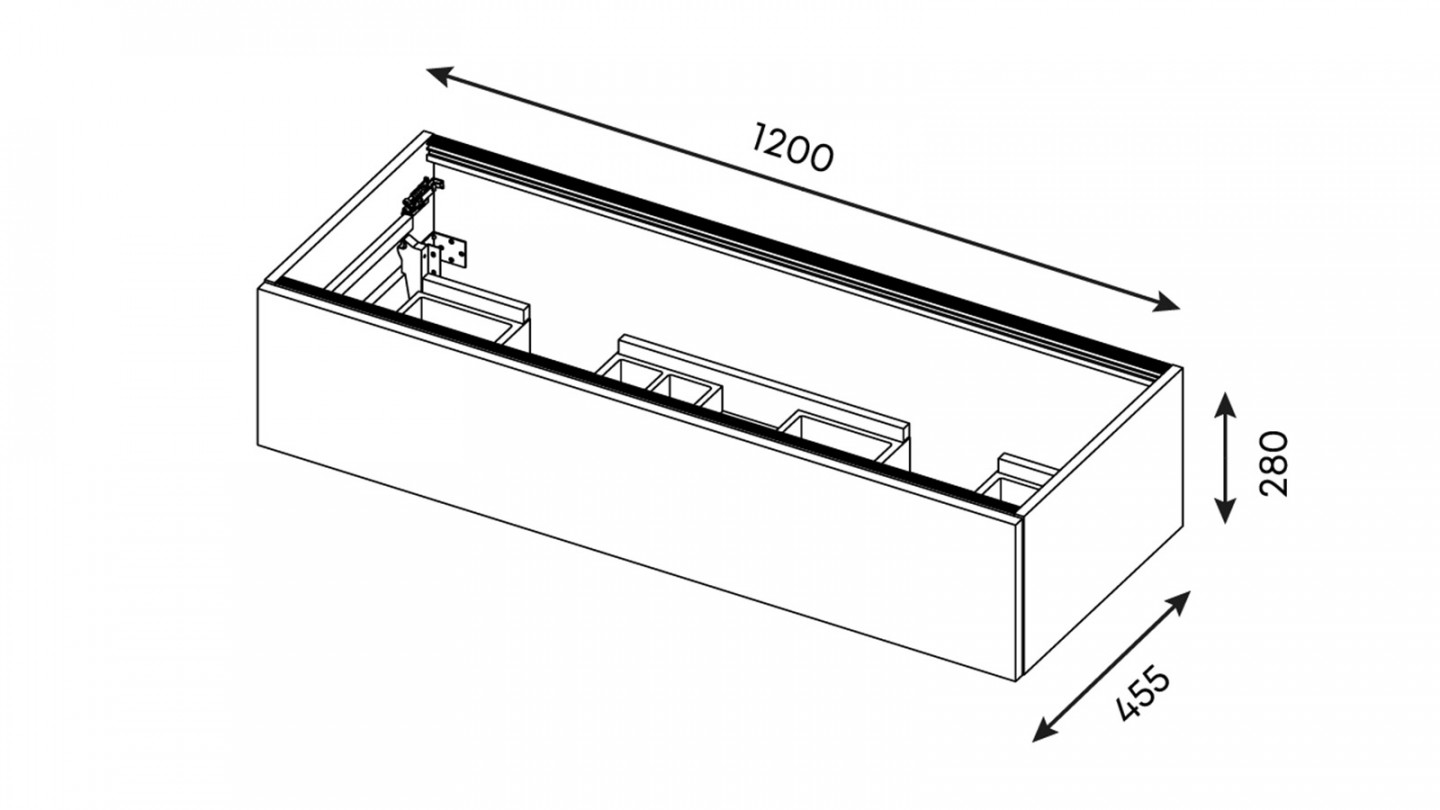 Meuble de salle de bain suspendu 2 vasques à poser 120cm 1 tiroir Abricot + miroir - Osmose