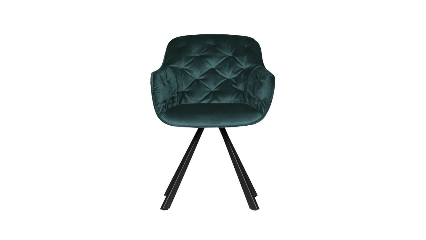 Chaise en velours vert – Collection Elaine