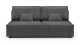 Canapé convertible 3 places avec coffre de rangement en fines côtes gris anthracite - Milla