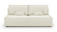 Canapé convertible 3 places avec coffre de rangement en tissu beige - Milla