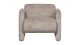 Fauteuil design en tissu chenille beige - Lenny