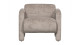Fauteuil design en tissu chenille beige - Lenny