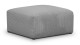 Pouf / repose-pieds modulable en velours côtelé gris clair - Modulo New