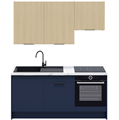 Meuble de cuisine bleu marine