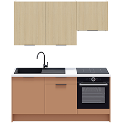 Meuble de cuisine orange